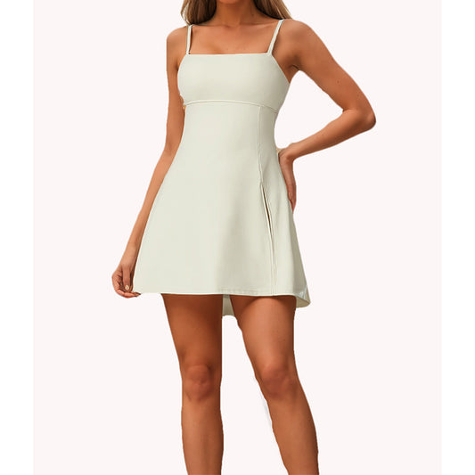 Spaghetti Strap Tennis Dress With Shorts