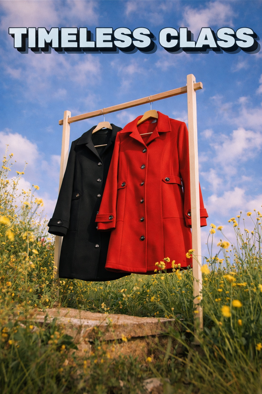 Collared Neck Button-Up Coat