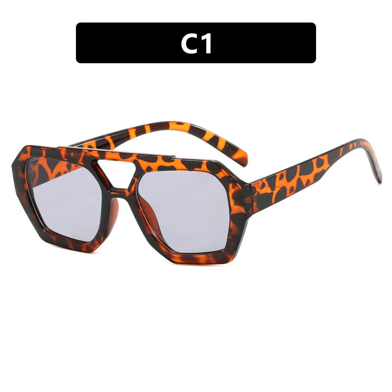 Ins Big Frame Leopard Sunglasses Summer Sunshade