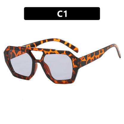 Ins Big Frame Leopard Sunglasses Summer Sunshade