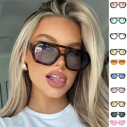 Ins Big Frame Leopard Sunglasses Summer Sunshade