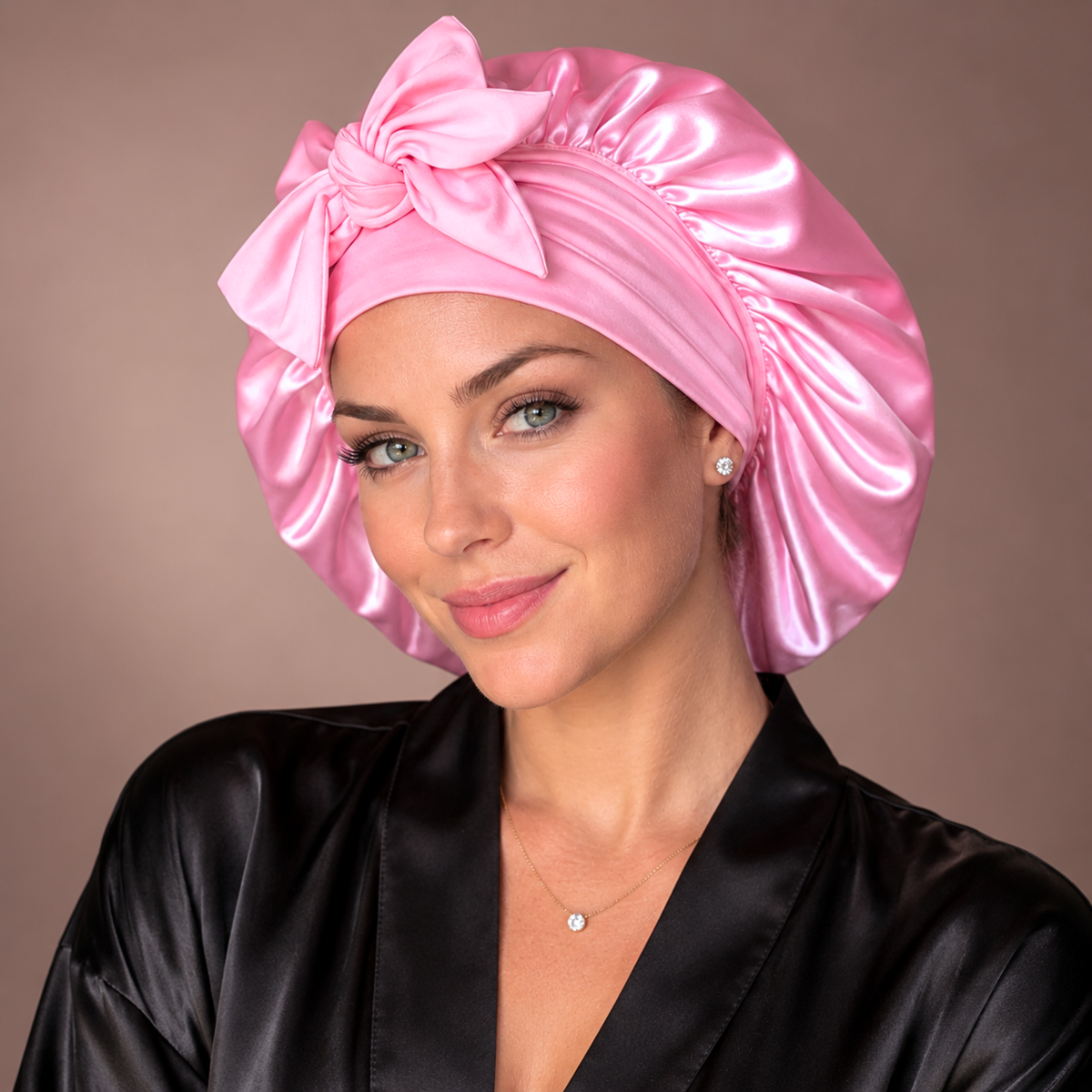Satin Hair Bonnet for Sleeping – Adjustable Stretch Tie